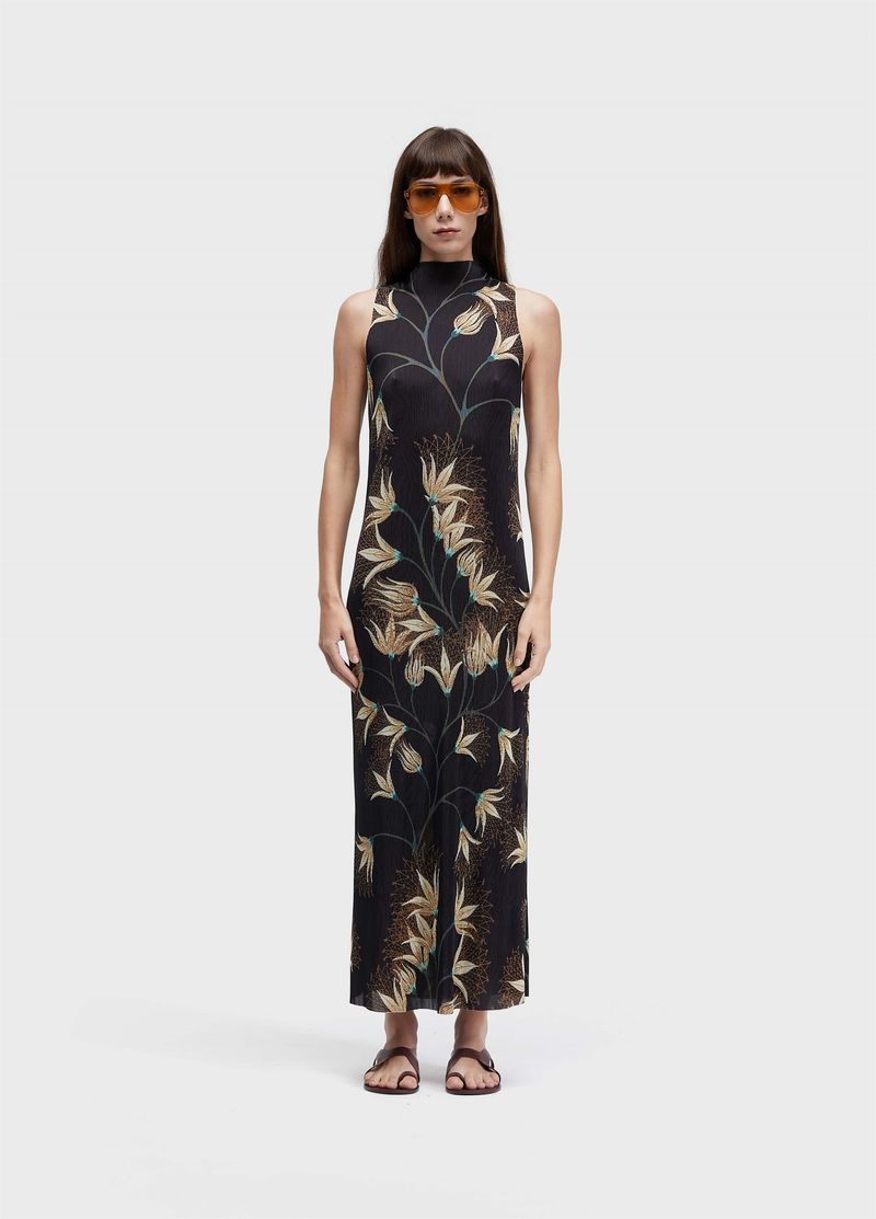 VESTIDO RAGLAN DUO PLISSE FLORAL